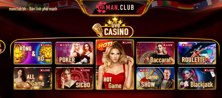 Trải Nghiệm Sòng Bài Live Casino Livestream Tại ManClub Với Dàn Dealer Quốc Tế
