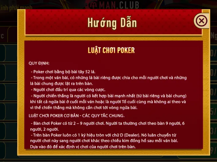 Chinh Phục Sàn Đấu Trí Poker Tại ManClub Đẳng Cấp Quốc Tế
