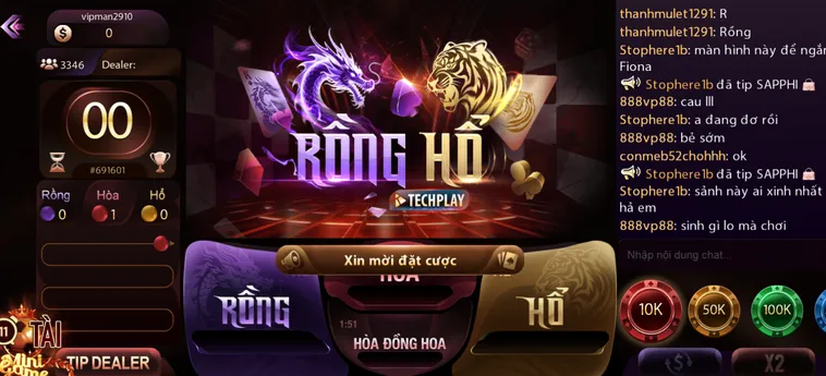 Khám Phá Rồng Hổ Livestream Tại ManClub Đỉnh Cao Cá Cược Thẻ Bài Trực Tuyến