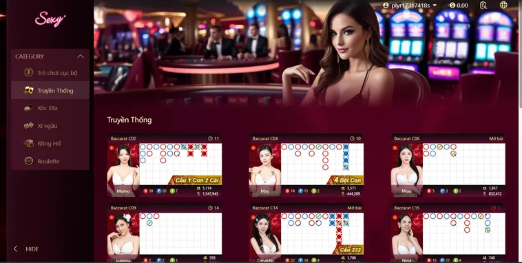 Sức Hút Của Sảnh Sexy Gaming Livestream Tại ManClub Với Các Mỹ Nữ Dealer